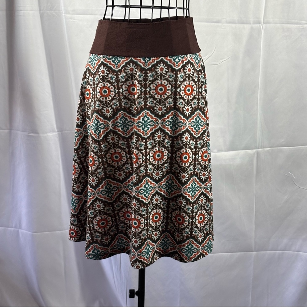 Brown Medallion A-Line Skirt - Women